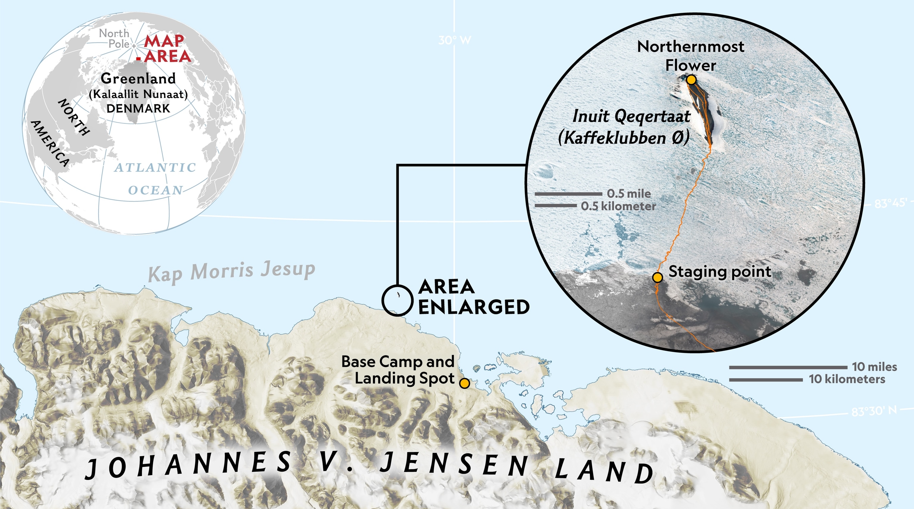 Martin Gamache, National Geographic Society
Sources: Jeff Kerby, Scott Polar Research Institute; Brian Buma, Environmental Defense Fund; SkySat imagery from July 13, 2023, Planet Labs PBC; ArcticDEM.