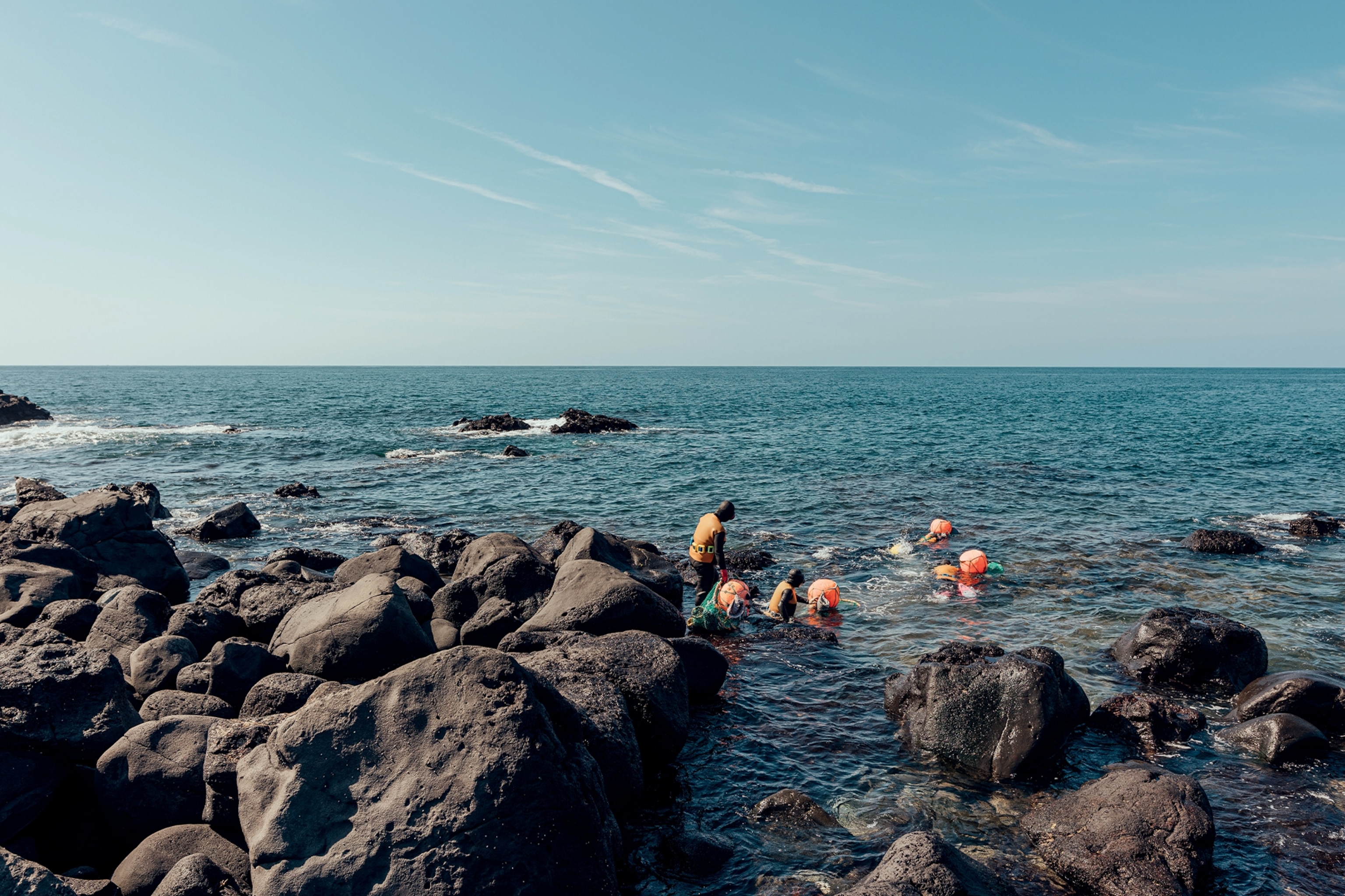 women swimming